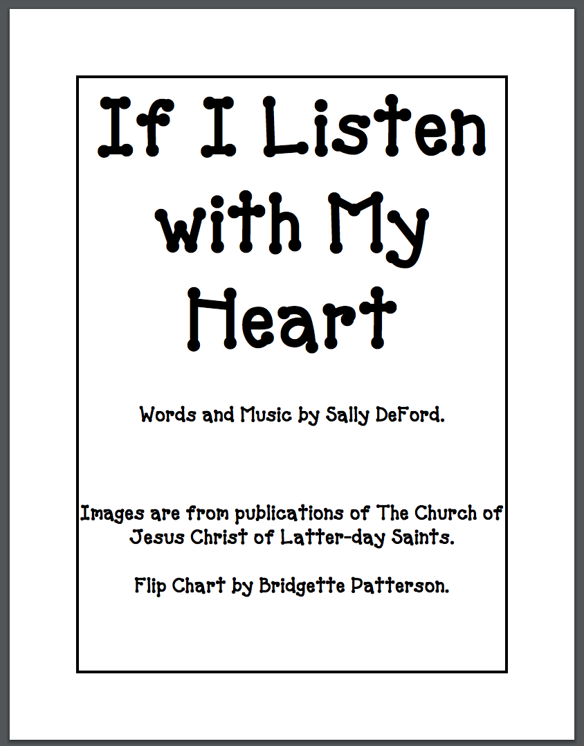 If I Listen With My Heart Flip Chart